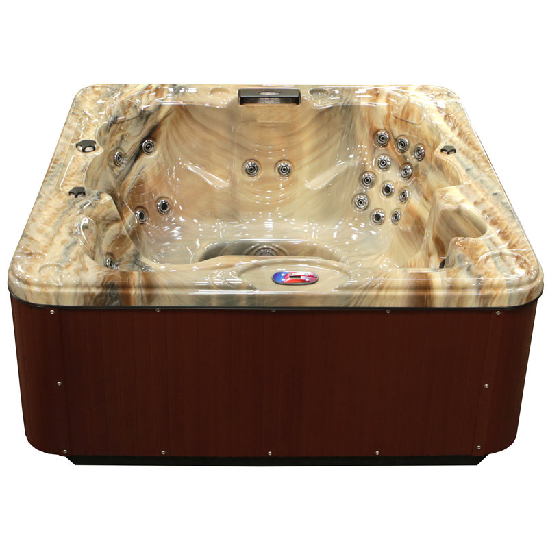 American Spas 6-Person 30-Jet Hot Tub with Backlit LED Waterfall